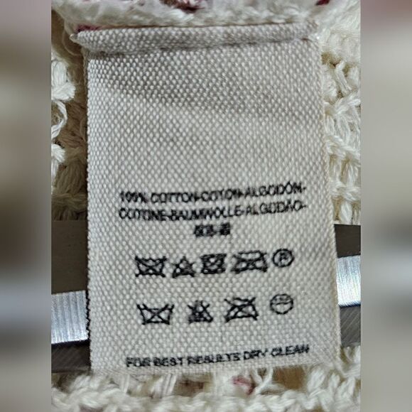 FREE PEOPLE Knit Oversized Crew Neck Crochet Back Sweater- Size M - Picture 8 of 8